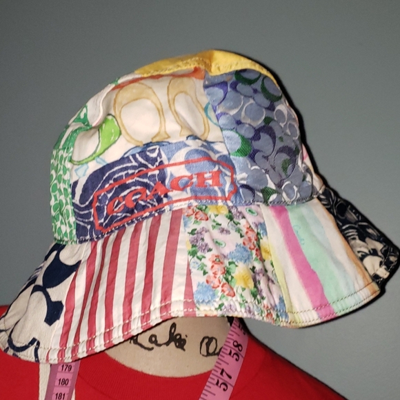 Coach Story Patch Bucket Patchwork Hat - Picture 2 of 16